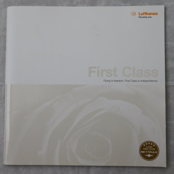 Lufthansa Airlines First Class First Facts Brochure Booklet Information Book LH - Picture 1 of 6